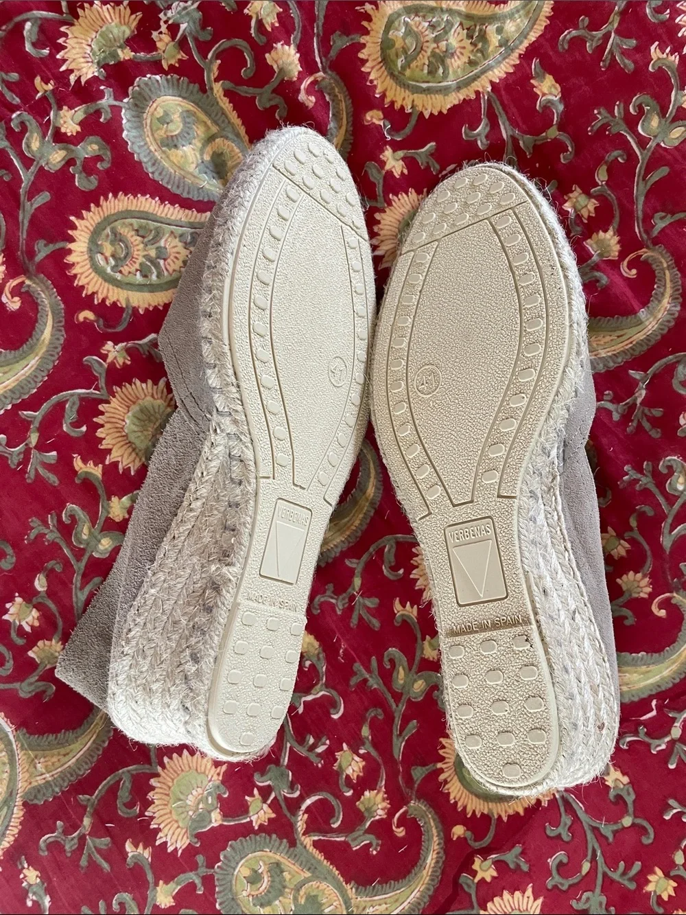 Verbenas, Women's Taupe Suede Espadrille heals